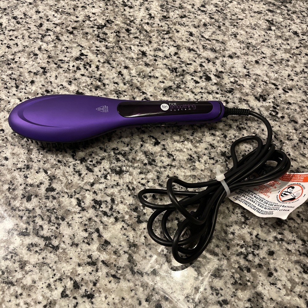 Tiri Professional Hot Smoothing System Hair Straightening Brush Boysenberry